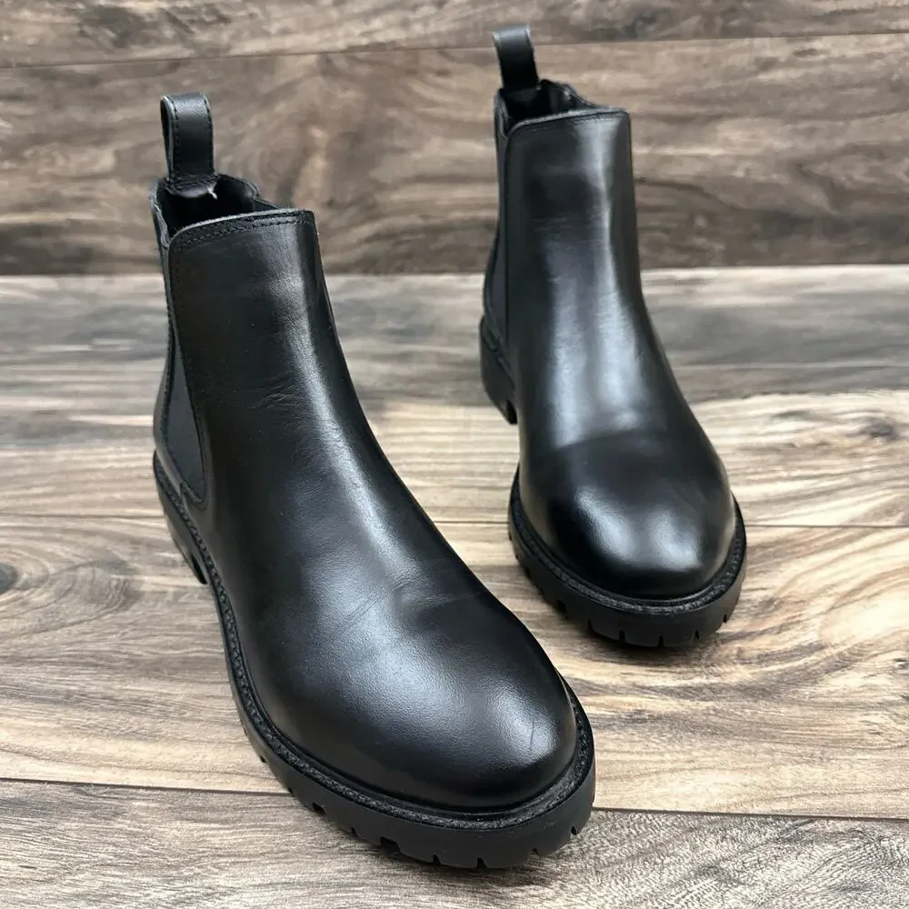 NWOB Steve Madden 9.5M Leopold Black Leather Chelsea Boots Bootie - Picture 5 of 13